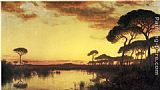 William Stanley Haseltine Sunset Glow, Roman Campagna painting